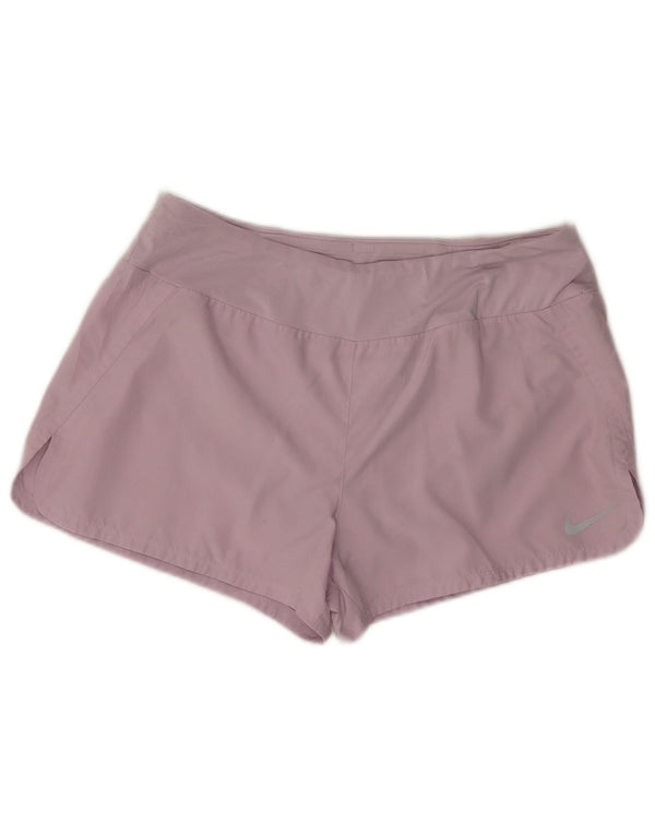 Pantaloni scurti sport Nike Dri Fit pentru femei UK 14 Poliester violet mare