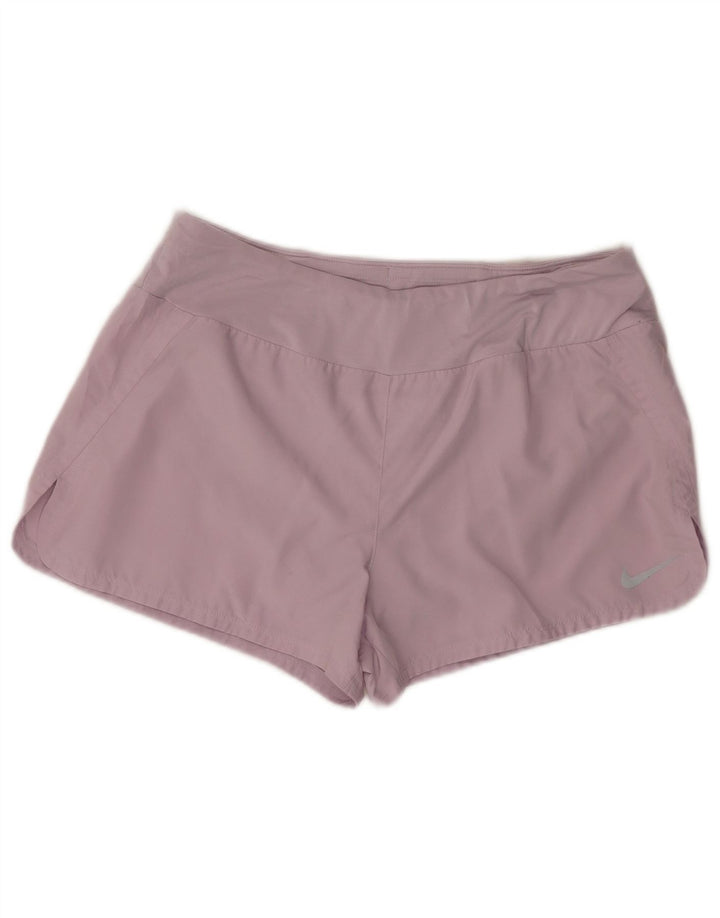 Pantaloni scurti sport Nike Dri Fit pentru femei UK 14 Poliester violet mare