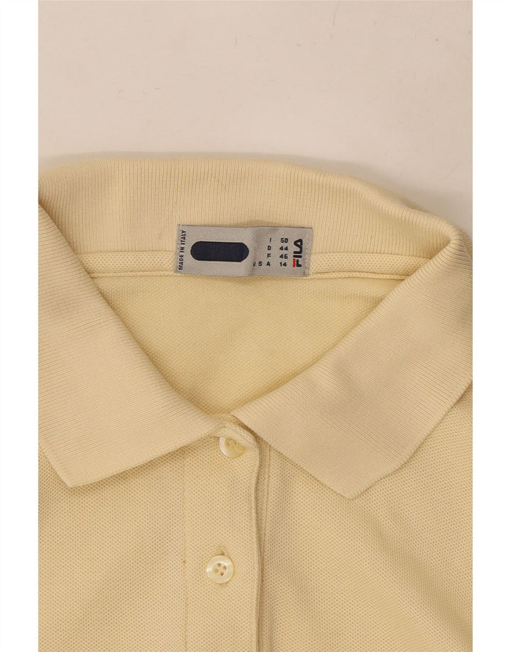 Tricou polo crop FILA pentru femei IT 50 XL Galben