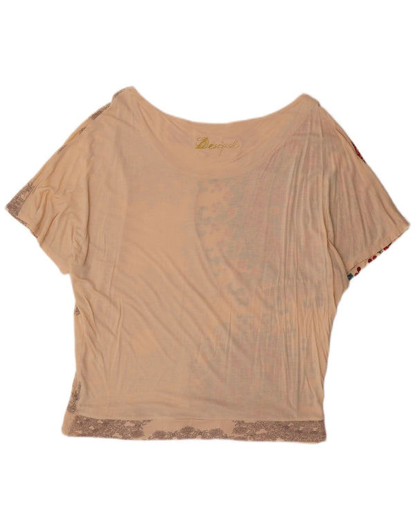 Bluză Desigual pentru femei Batwing Top UK 12 Medium Off White Floral