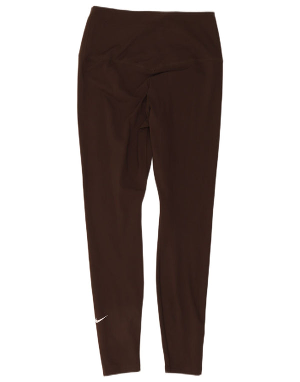 Leggings Nike Dri Fit pentru femei UK 12 Poliester maro mediu