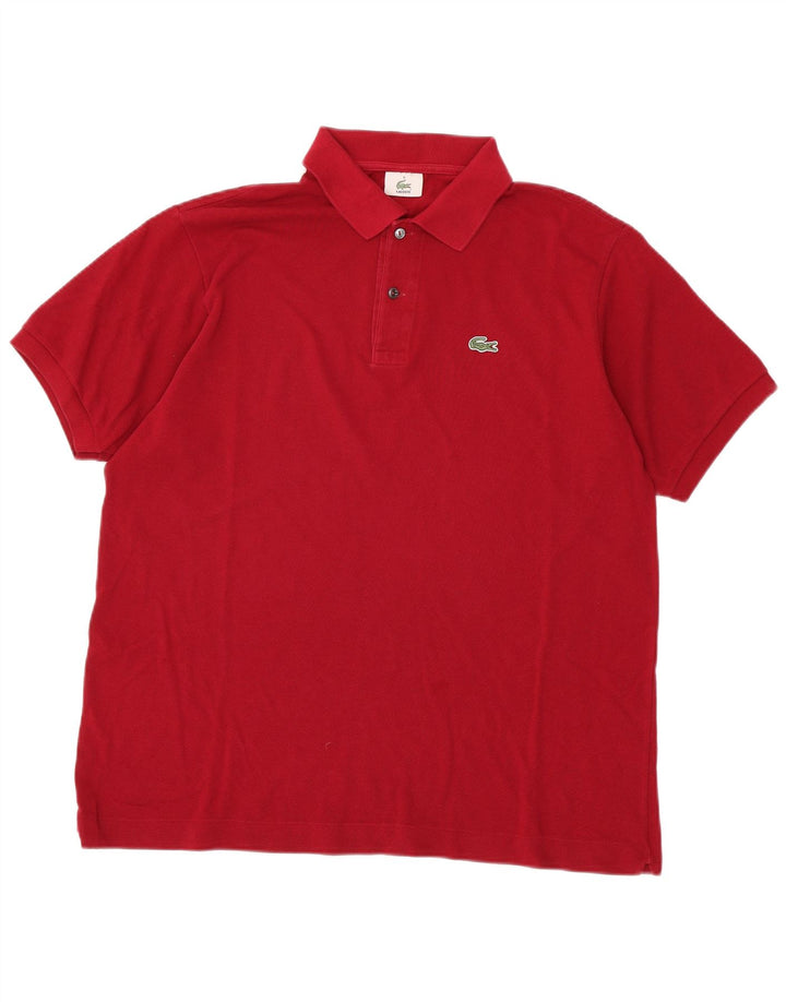 Tricou polo pentru bărbați LACOSTE Mărimea 6 XL Bumbac roșu