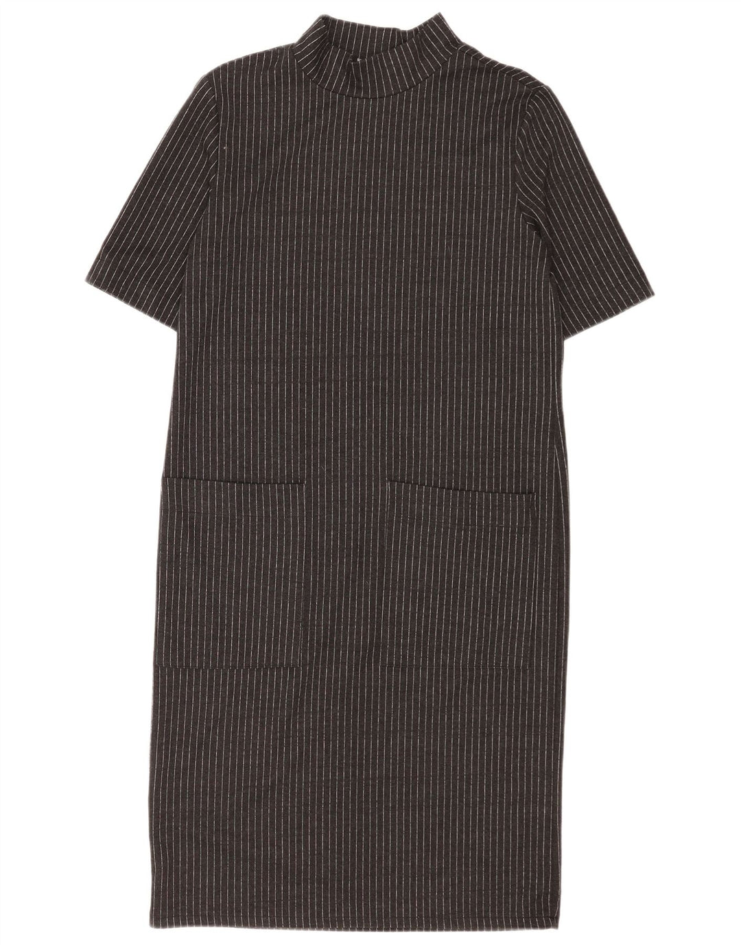 Rochie Schimbată pentru Damă Zara UK 10 Mic Negru Pinstripe