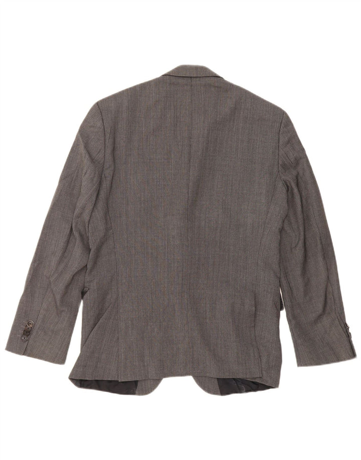 HUGO BOSS Mens 2 Button Blazer Jacket UK 38 Medium Grey Spotted