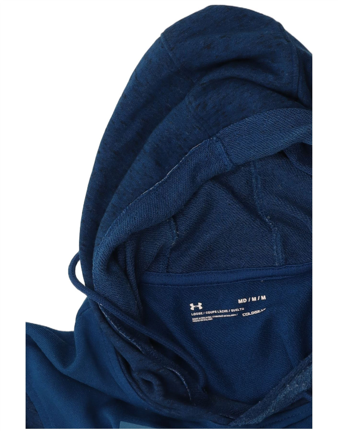 Pulover cu glugă cu grafic Cold Gear pentru bărbați UNDER ARMOUR, albastru mediu pete