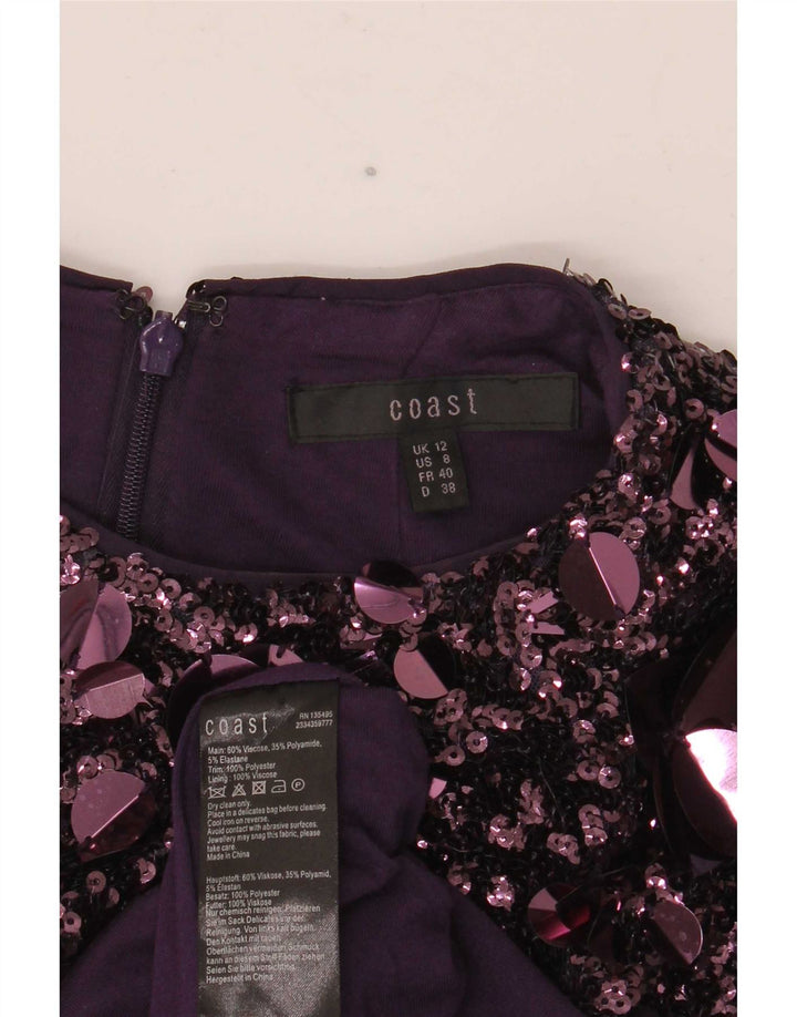 Rochie de bază fără mâneci pentru femei Coast UK 12 Viscoză violet mediu