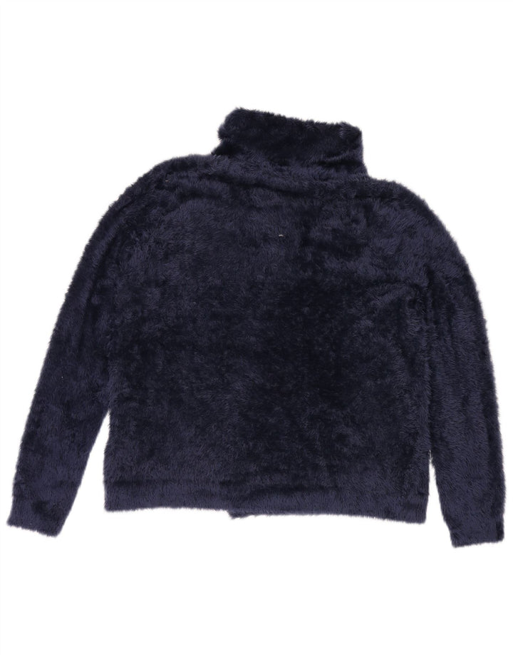 Jachetă de blană artificială supradimensionată pentru femei Marks & Spencer UK 10 Mic bleumarin