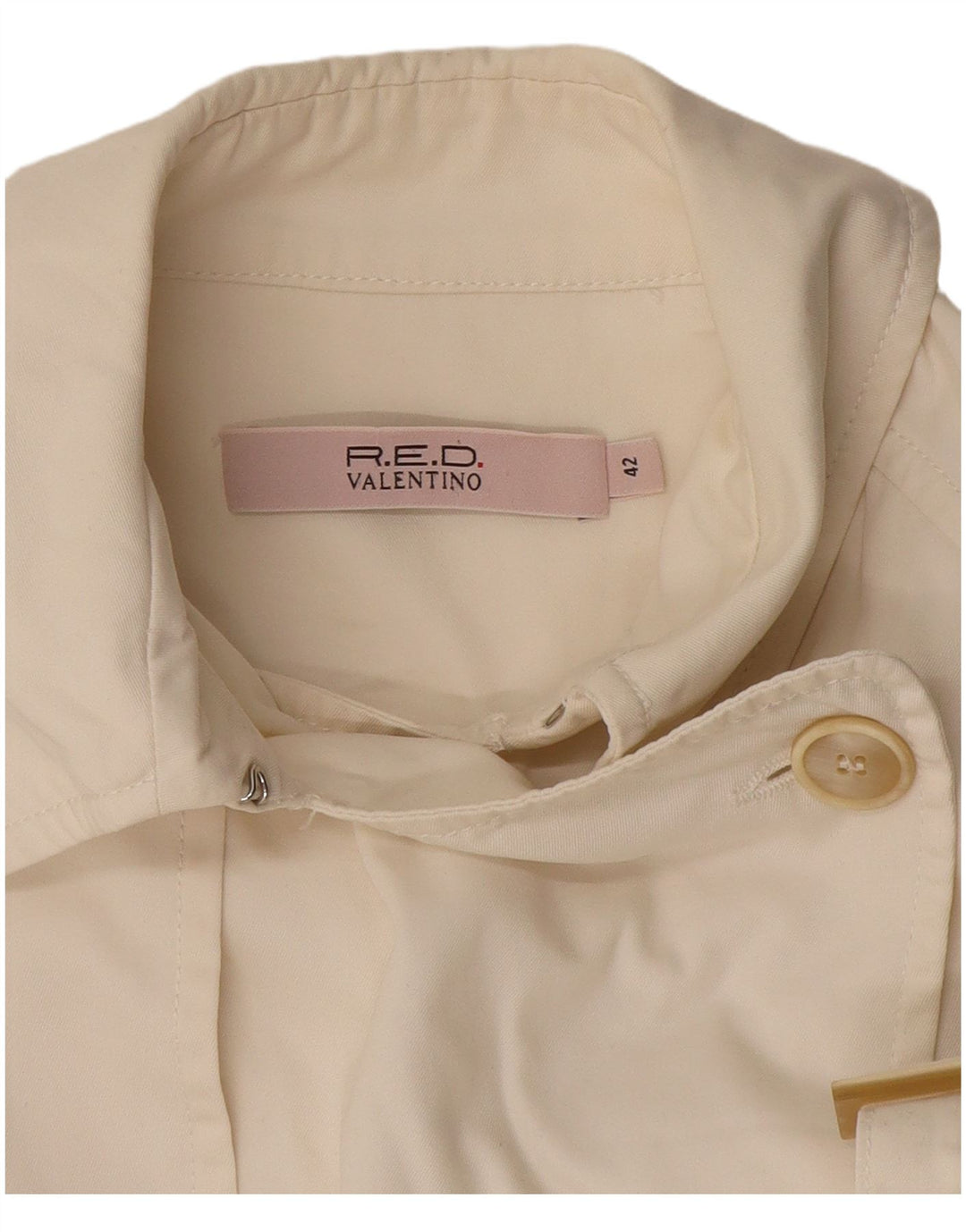 Jachetă militară crop pentru femei Red Valentino IT 42 Medium Off White