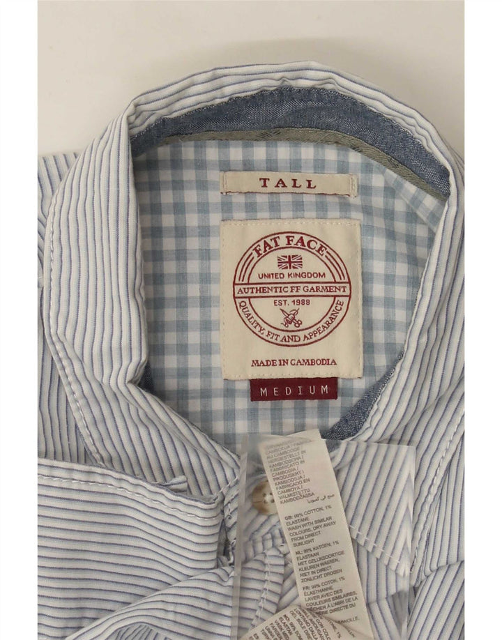 Cămașă pentru bărbați Fat Face Tall Regular Fit Bumbac cu dungi albastre medii