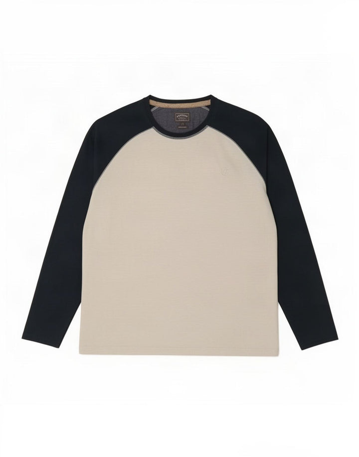 Top pentru bărbați Fat Face cu mânecă lungă, XL, alb, bloc de culoare