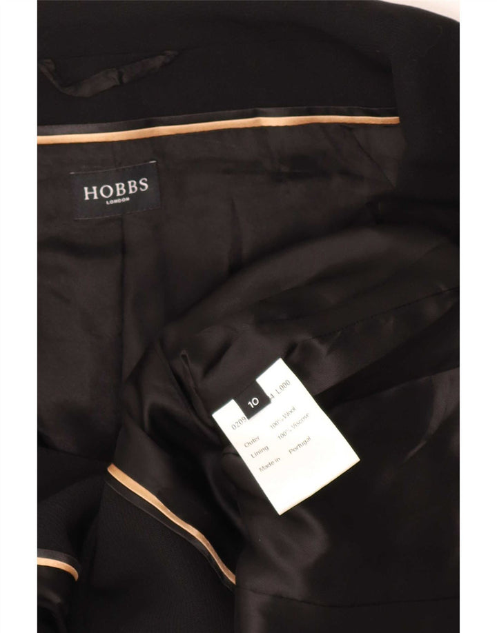 Jachetă Hobbs pentru femei Crop cu 3 nasturi, lână neagră, UK 10