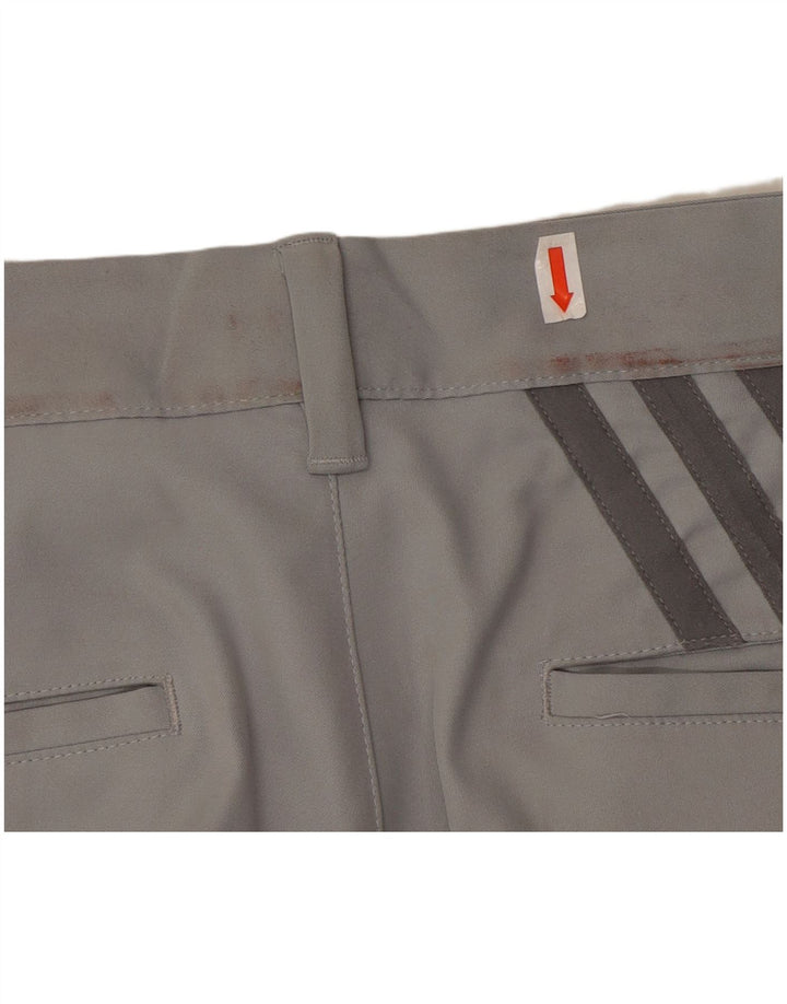 ADIDAS Mens Straight Chino Trousers W30 L30 Grey Polyester