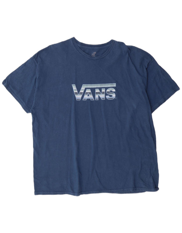 VANS Mens Graphic T-Shirt Top 2XL Blue