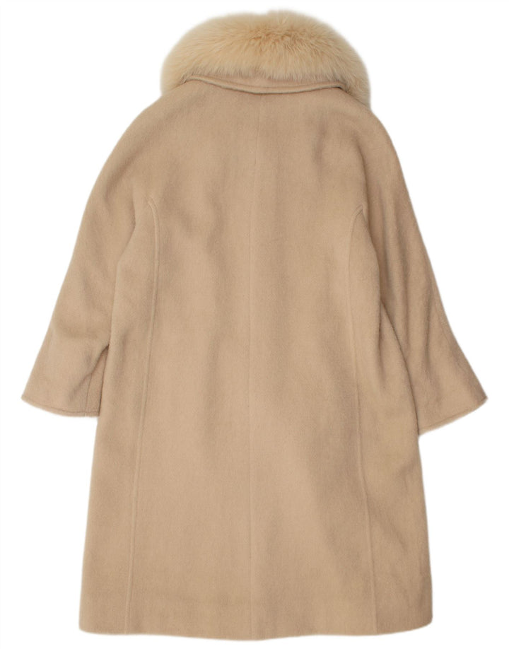 Pardesiu vintage pentru femei UK 14 Medium Beige Cașmir