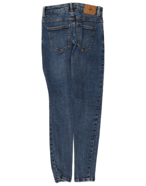 Blugi skinny dama Zara EU 34 2XS L24 L28 Bumbac albastru
