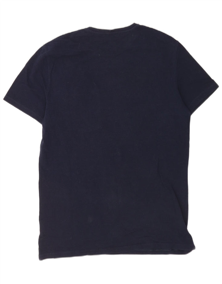 Tricou pentru bărbați Benetton Top mare din bumbac bleumarin