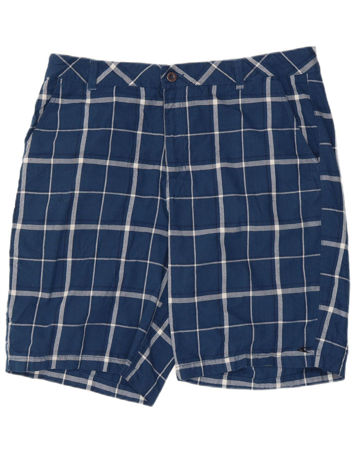 Pantaloni scurți chino pentru bărbați O'Neill W38 XL, poliester cu carouri albastre