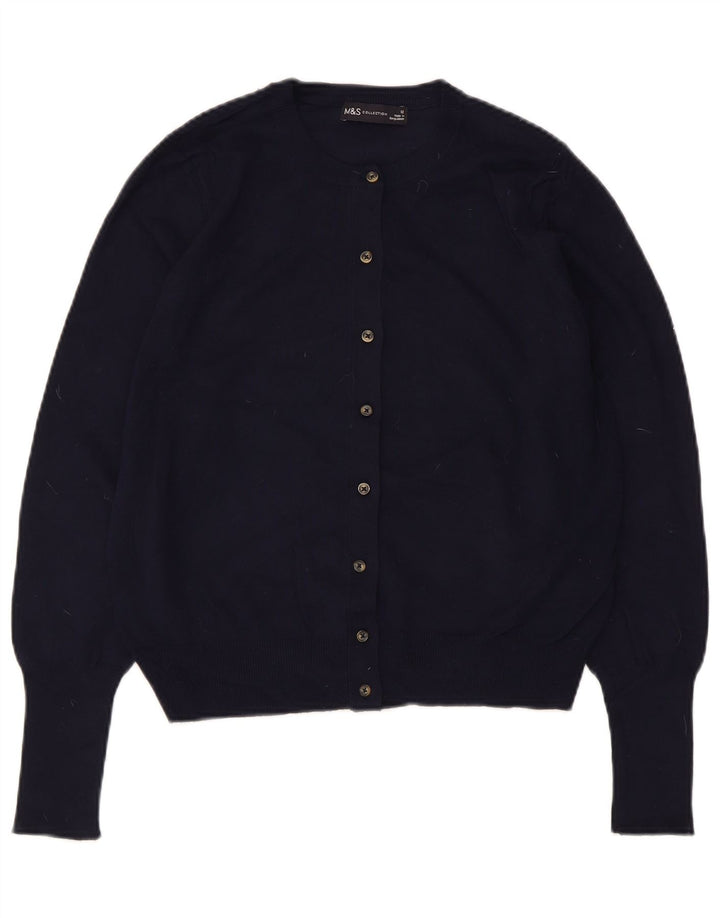 Marks & Spencer Pulover Crop Cardigan pentru Femei UK 12 Mediu Bleumarin Viscoză