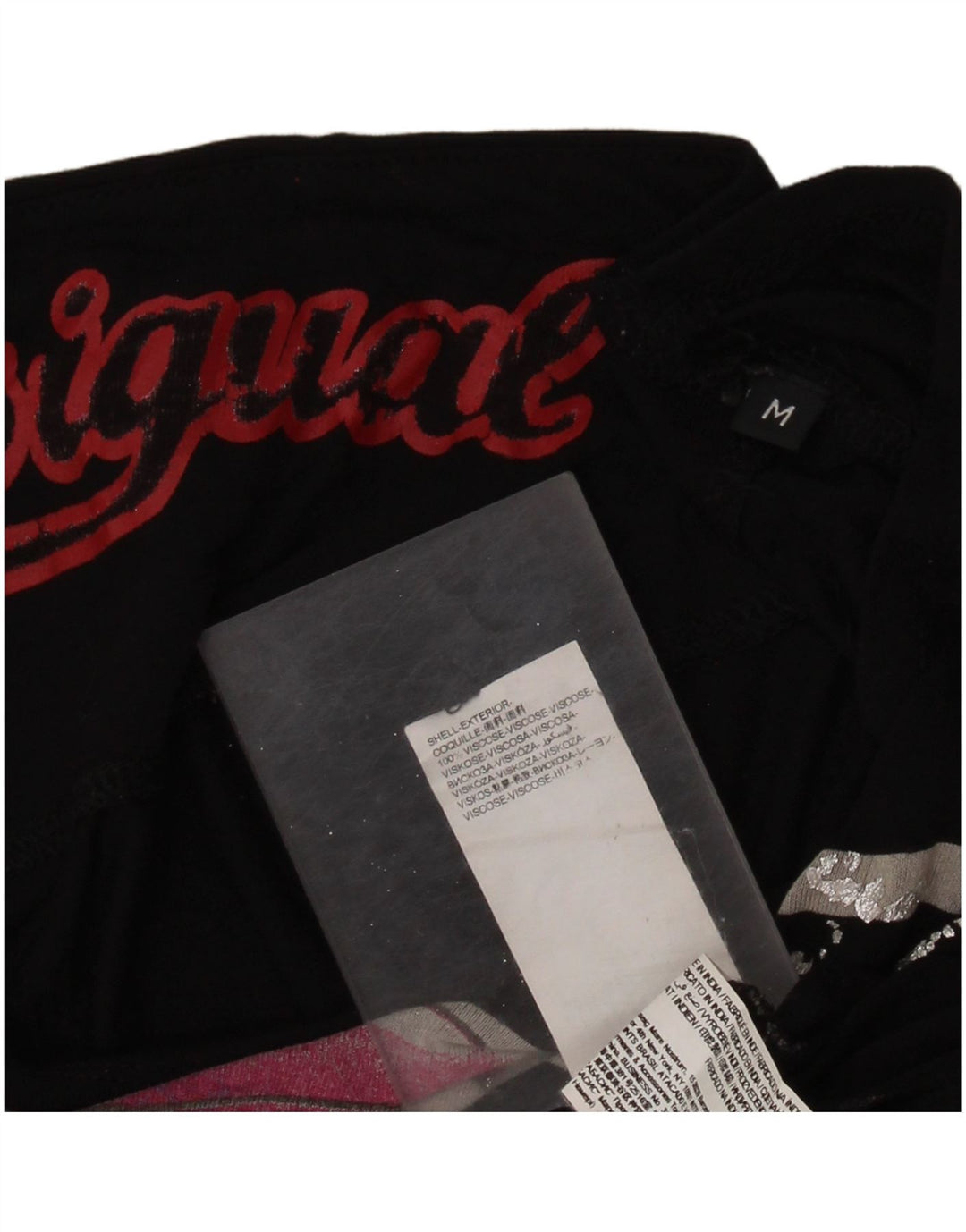 DESIGUAL Tricou grafic supradimensionat pentru femei UK 14 Medium Black Floral