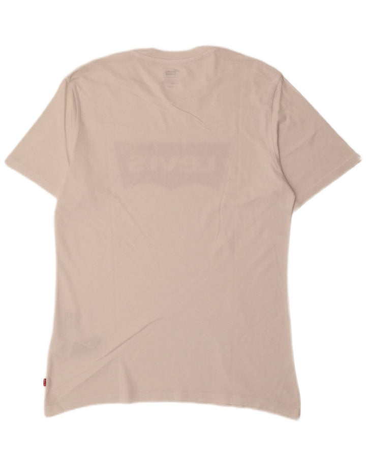 Tricou grafic Levi's pentru bărbați Top mic, alb, bumbac