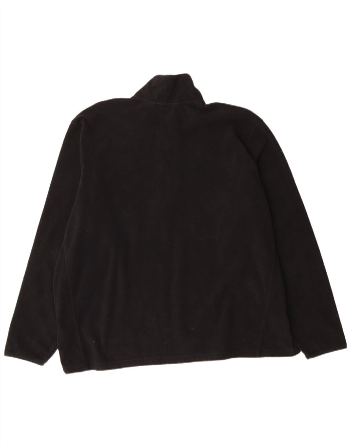 Pulover pentru bărbați Eddie Bauer, cu fermoar și gât, poliester negru 2XL