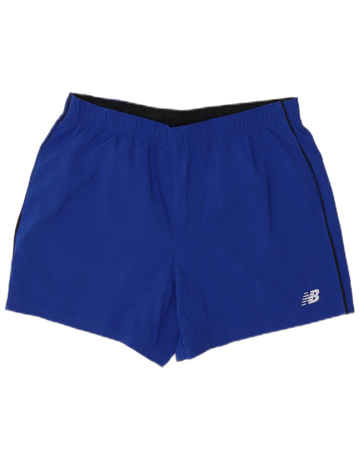 Pantaloni scurți sport New Balance pentru bărbați, mari, albastru, poliester