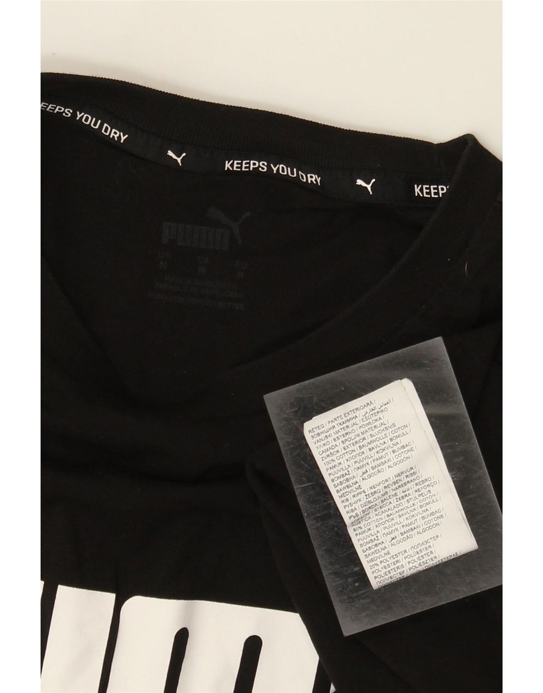Tricou grafic Puma pentru bărbați Top mediu negru bumbac