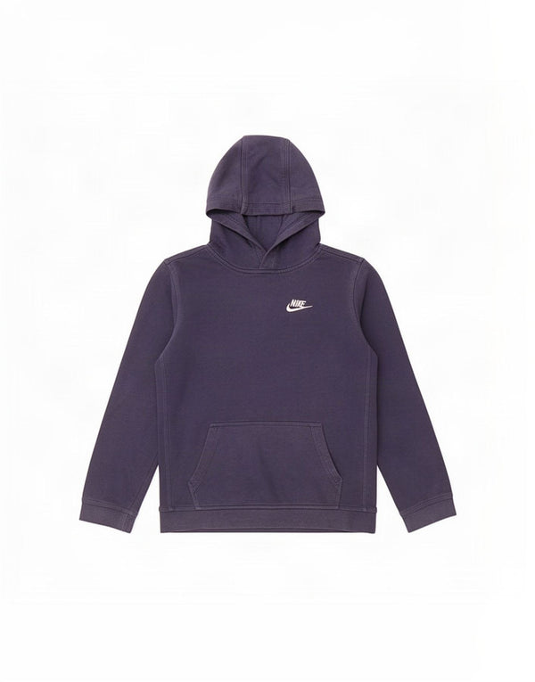 Pulover Nike pentru băieți, cu formă standard, cu glugă, 13-14 ani, XL, bumbac, albastru bleumarin