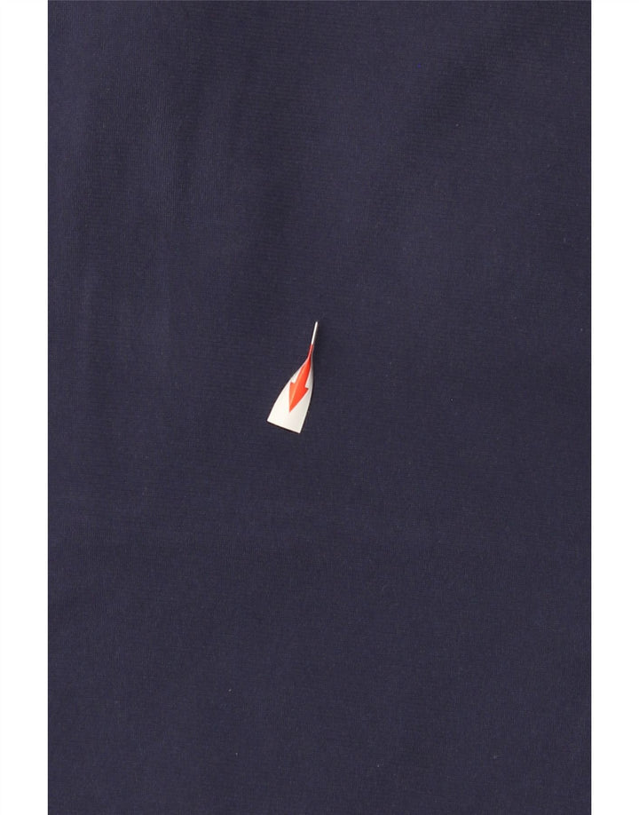 Tricou Under Armour pentru bărbați, cu fermoar, cu gât, cu mânecă lungă, medie, bleumarin, color block