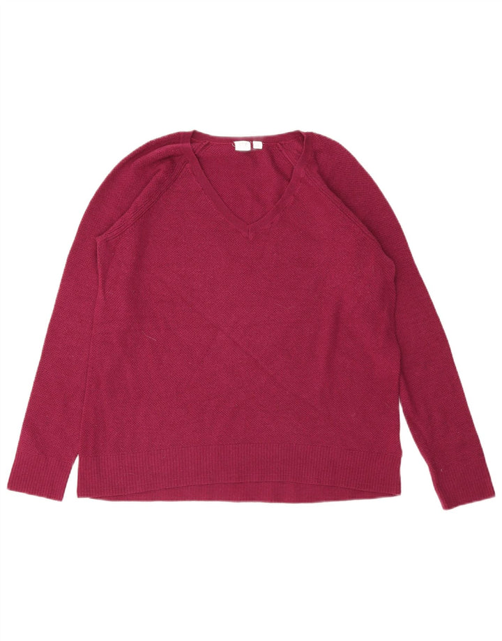 Pulover pentru femei Gap cu decolteu în V UK 10 Nylon mic roz