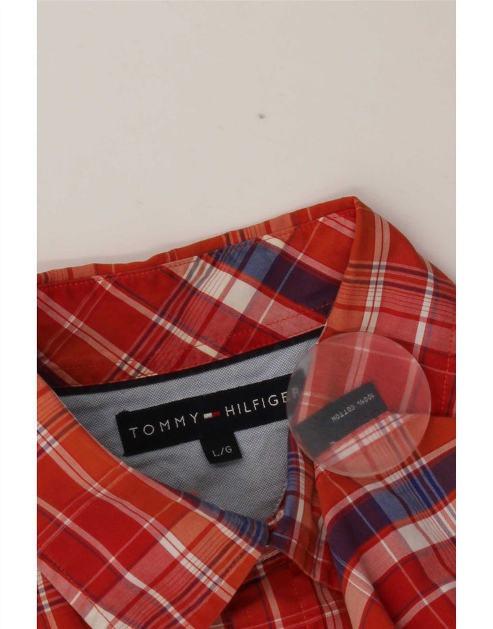 Cămașă pentru bărbați Tommy Hilfiger, mare, portocaliu, din bumbac