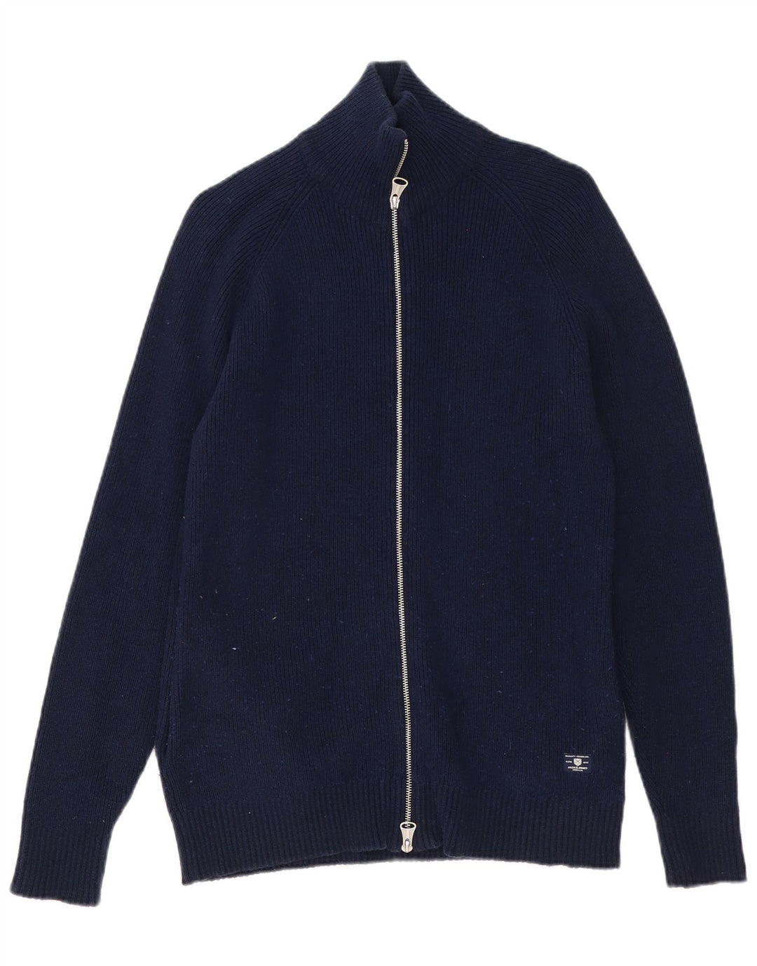 Pulover cardigan pentru bărbați Jack & Jones, bumbac mediu albastru bleumarin