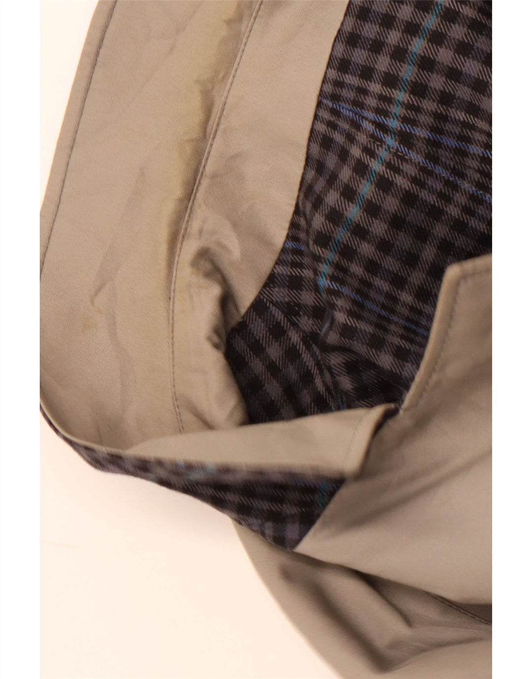 Trench reversibil pentru bărbați DIOLEN UK 40 mare, gri poliester cu carouri