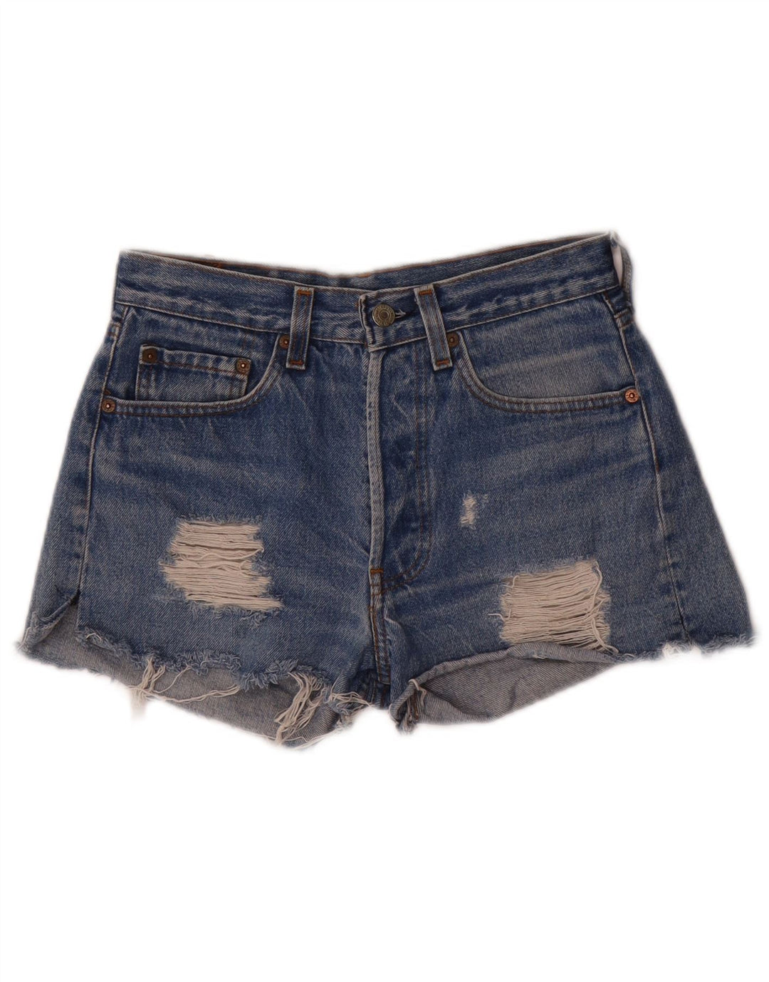 Pantaloni scurți Levi's din denim distressed W26 Small Blue