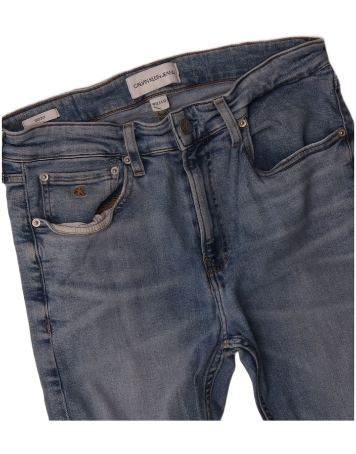 Blugi skinny de damă CALVIN KLEIN W32 L32 bumbac albastru