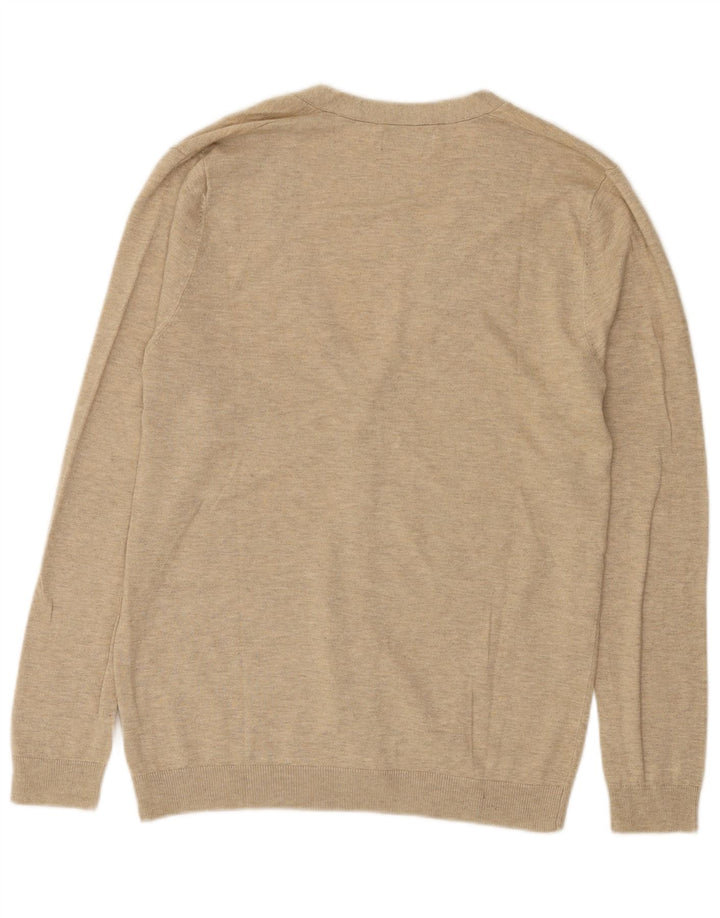 Pulover cardigan pentru bărbați Zara, bej mediu cu pete
