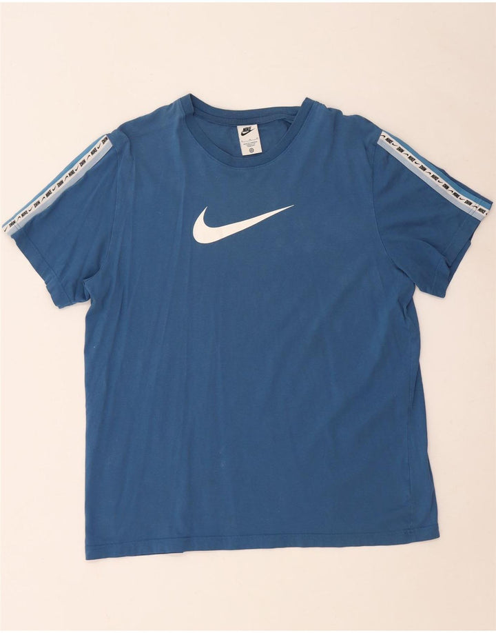 Tricou grafic pentru bărbați NIKE Top XL Bumbac albastru