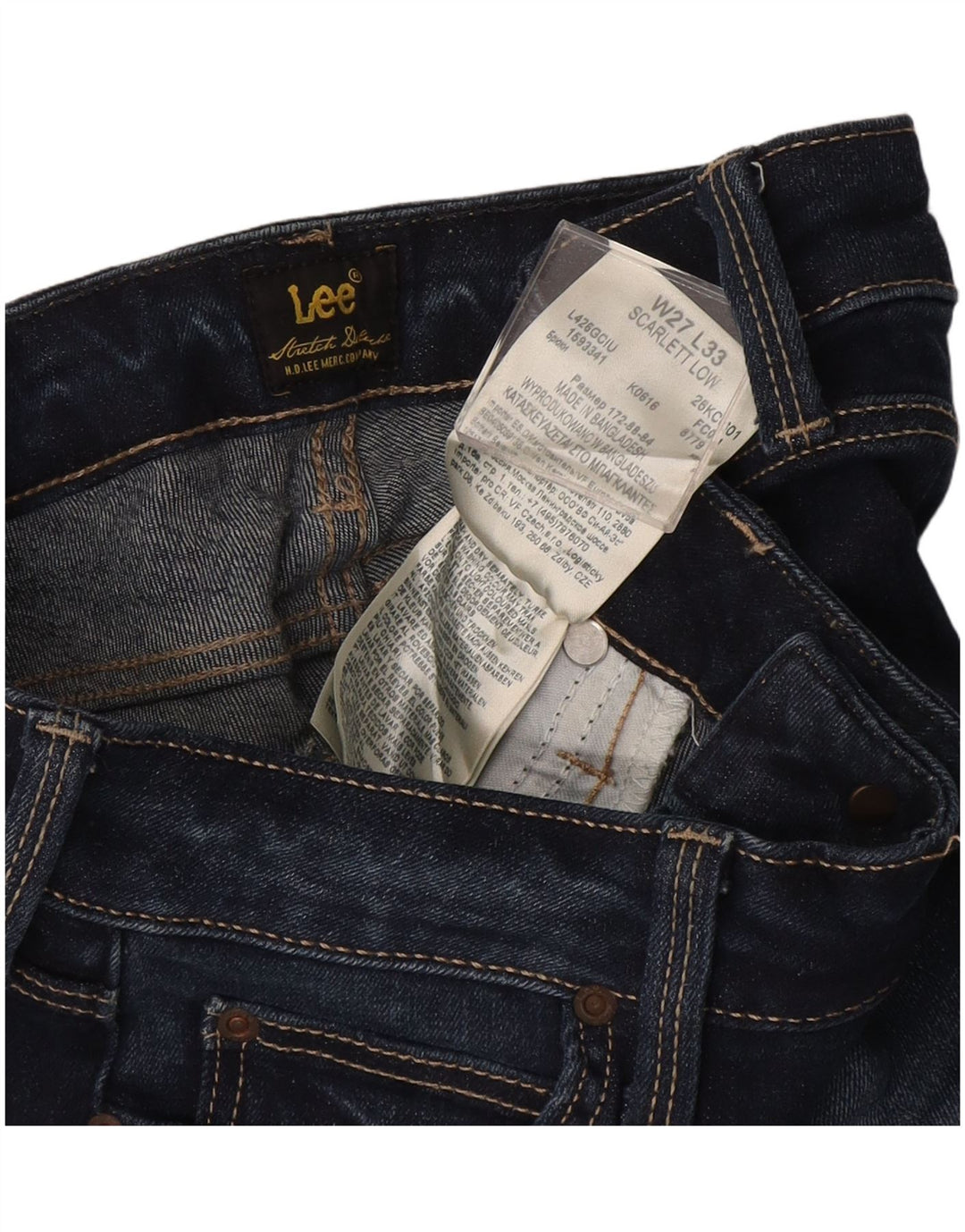 Blugi LEE Scarlett Low skinny pentru femei W27 L33 bumbac bleumarin