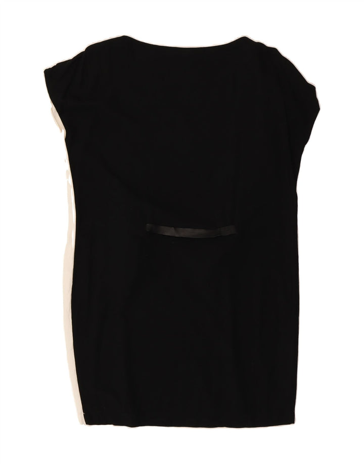 TRUSSARDI Womens Sleeveless Sheath Dress IT 42 Medium Black Colourblock Vintage Trussardi and Second-Hand Trussardi from Messina Hembry 