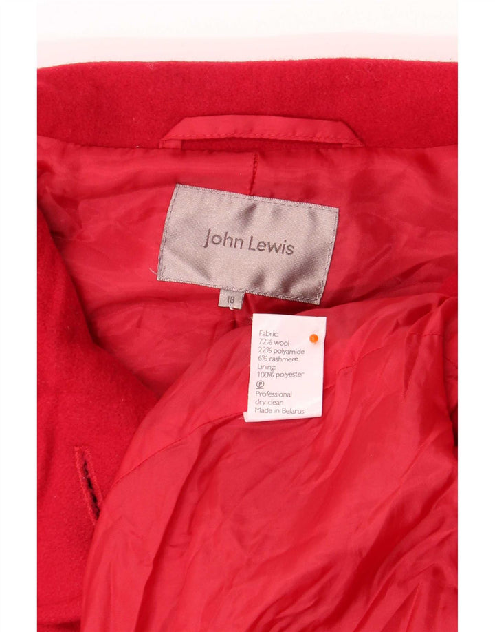 Palton pentru femei John Lewis UK 18 XL Lână roșie