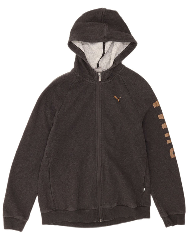 Pulover Puma Graphic Zip pentru femei UK 14, mare, gri bumbac