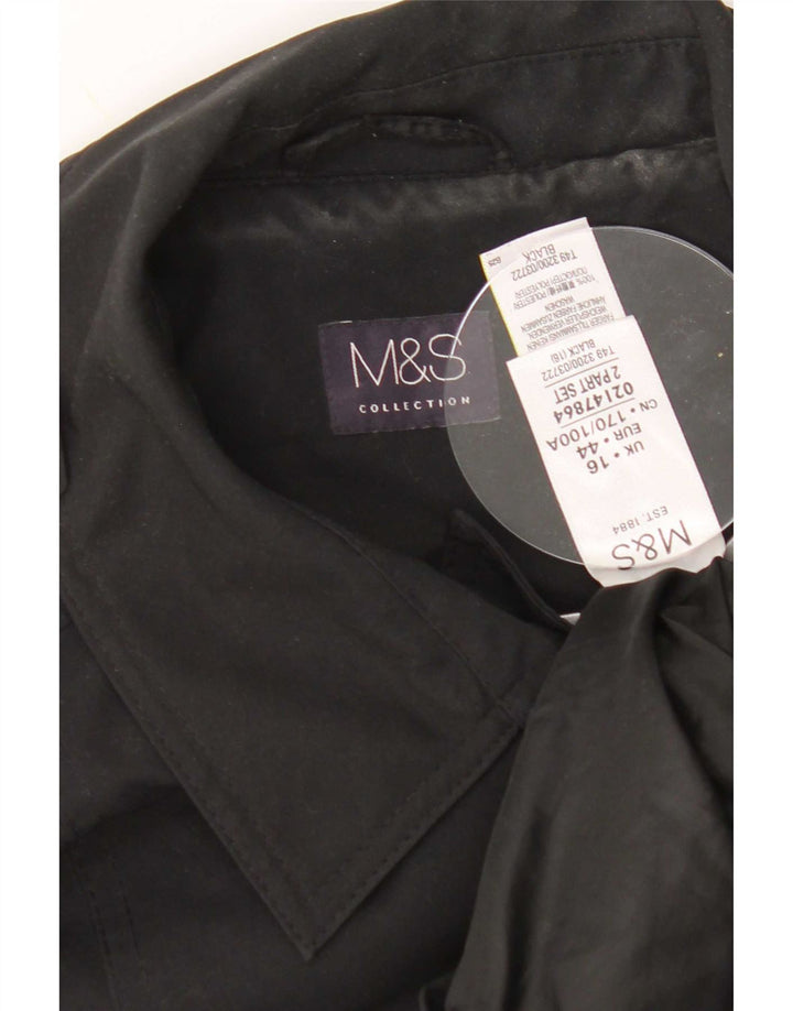 Trench pentru femei Marks & Spencer UK 16 Poliester negru mare