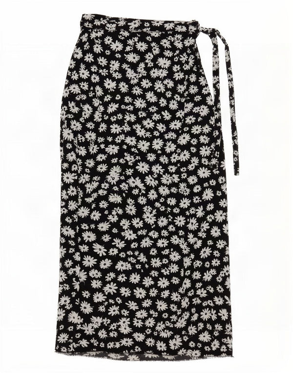 Max Dine Womens Maxi Straight Skirt IT 44 Medium W30 Black Floral