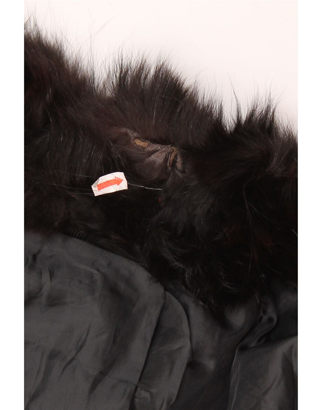 Jachetă de piele de blană vintage pentru femei UK 14 Medium Black