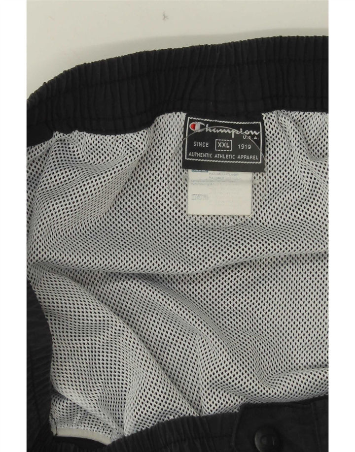 Pantaloni scurți sport grafic Champion pentru bărbați 2XL, negru, poliamidă