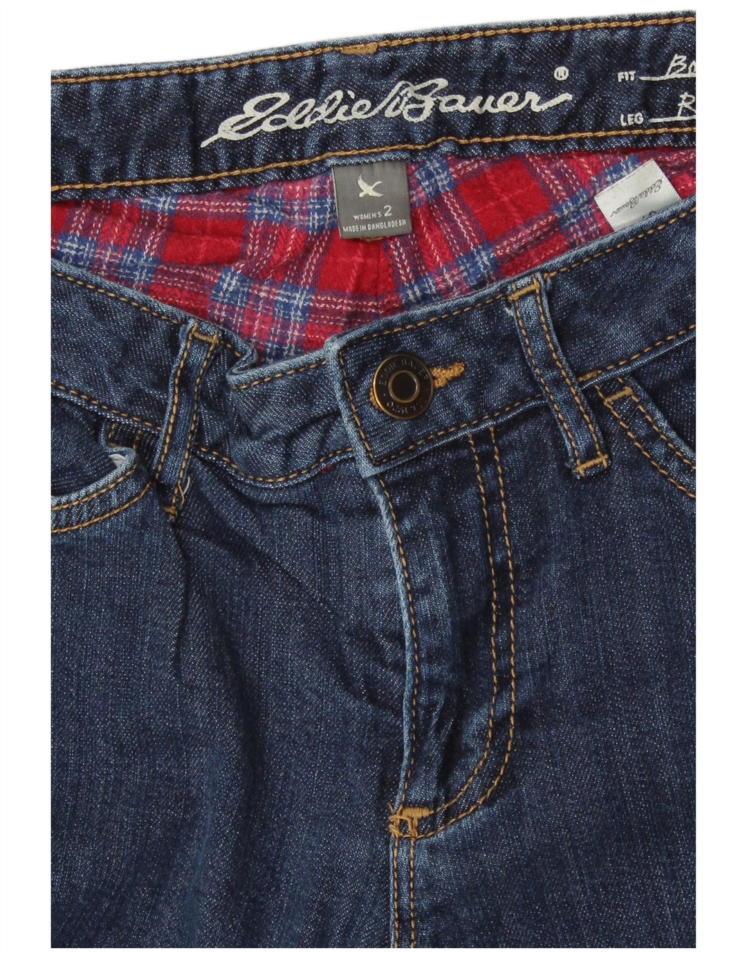 EDDIE BAUER Blugi drepti pentru femei Boyfriend US 2 XS W27 L30 Albastru