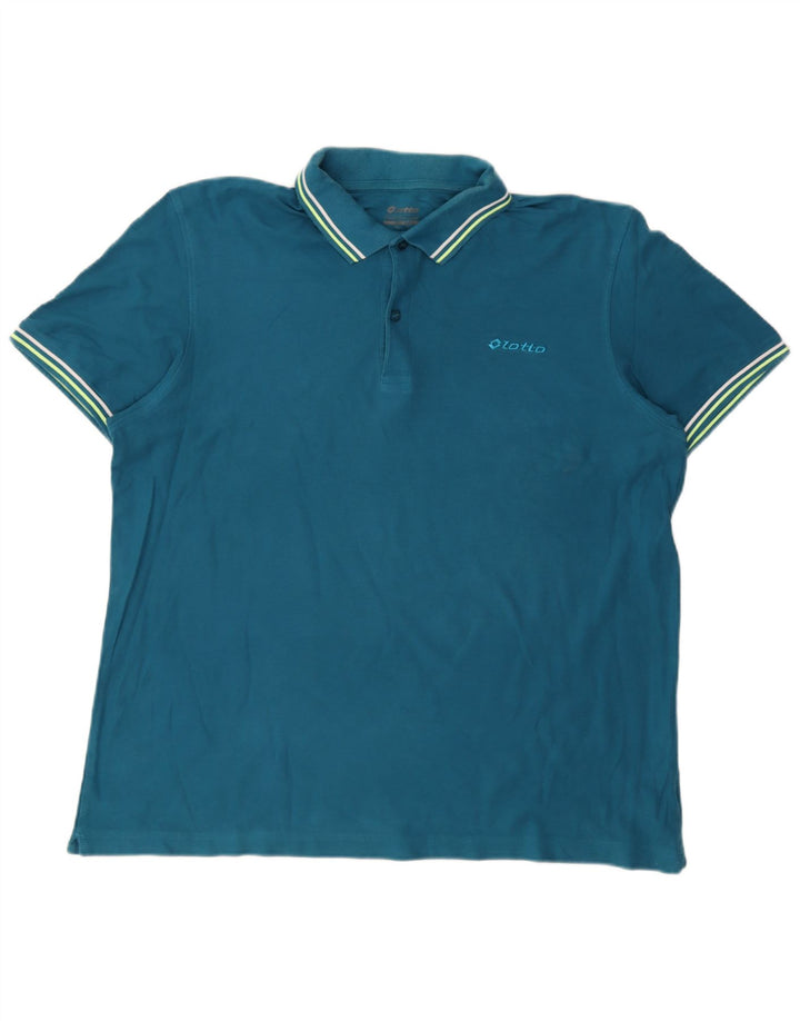 Tricou polo pentru bărbați Lotto XL Bumbac albastru
