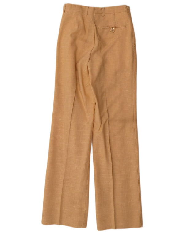 Pantaloni casual barbati vintage cu picioare late W26 L31 bej vascoza