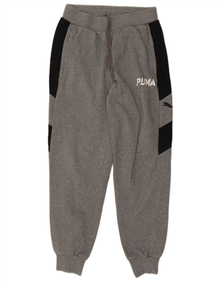 Pantaloni de trening grafic pentru bărbați PUMA Pantaloni de jogging, gri mediu, bloc de culoare