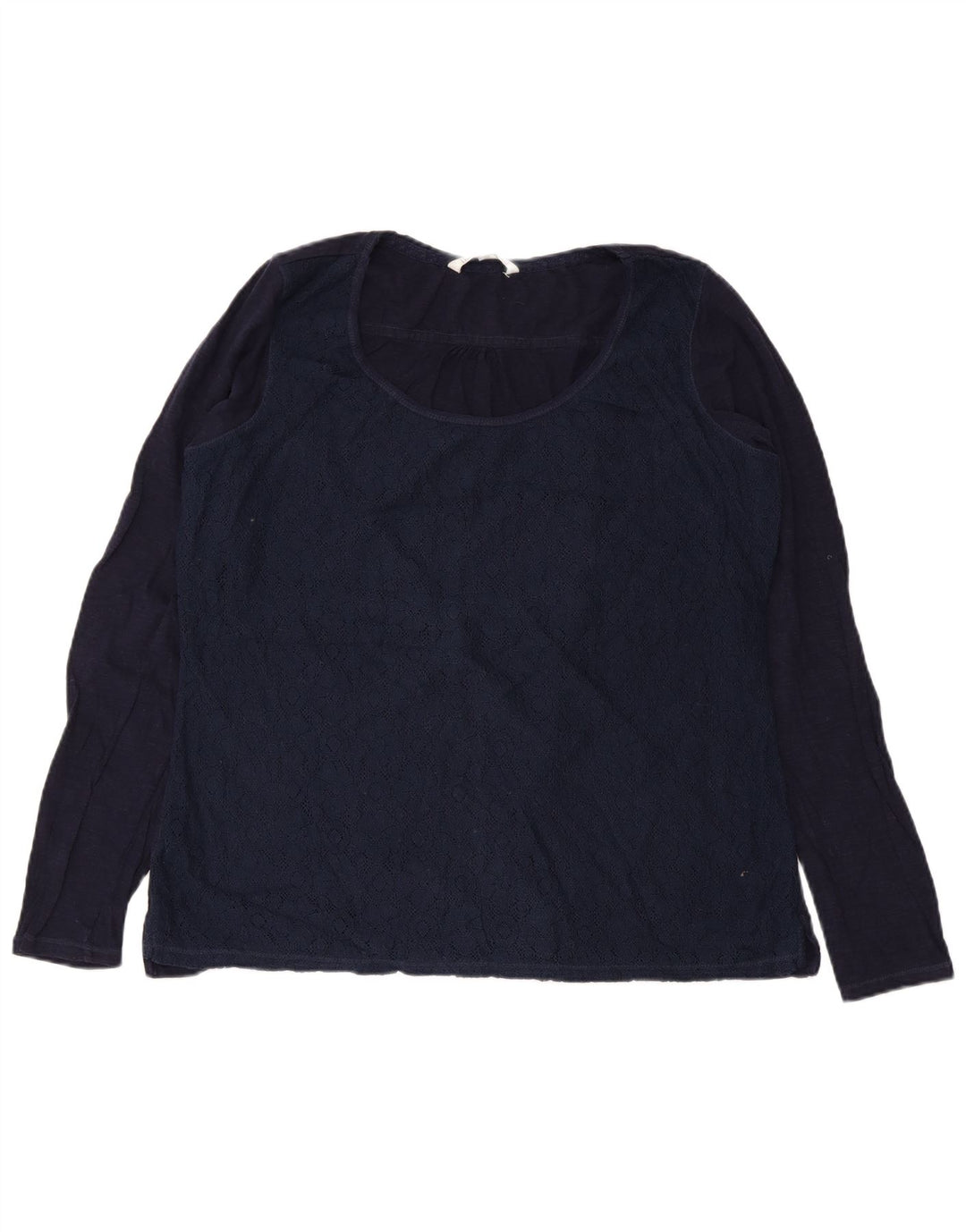 Bluză cu mânecă lungă pentru femei Fat Face UK 18 XL Bumbac floral albastru bleumarin